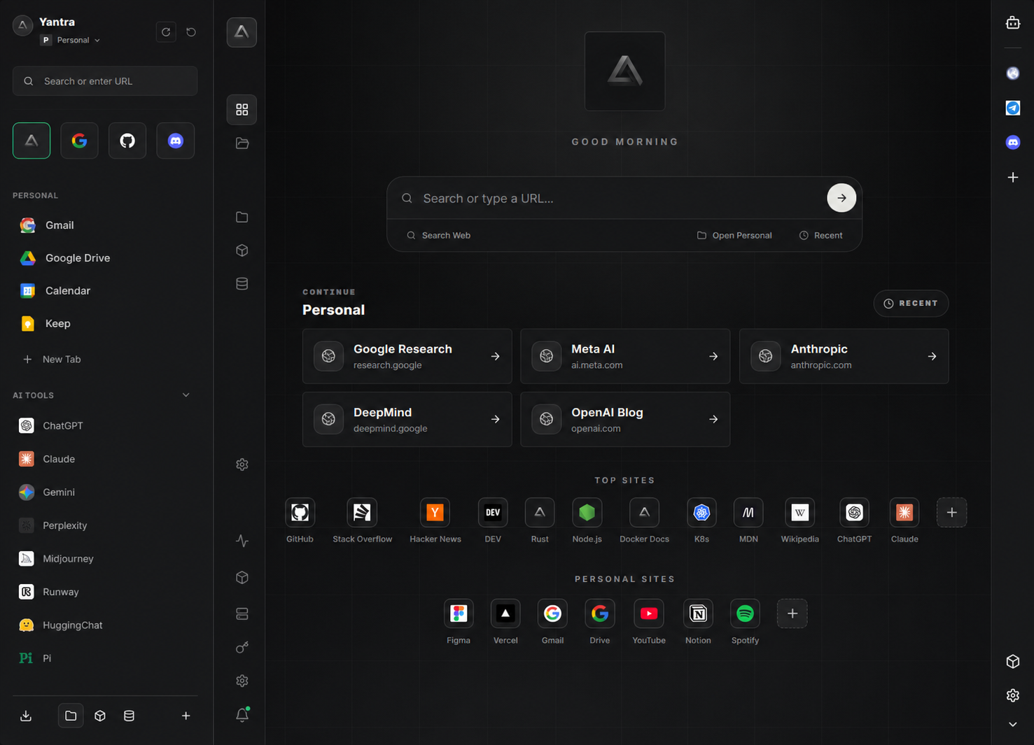 Yantra Desktop brings browser, Spaces, native files and development surfaces into one environment
